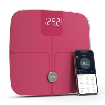 Nautica Classic Collection Plus Yağ Ölçen Vücut Analizi Yapan Bluetoothlu Kas Ölçen Cam Dijital Akıllı Tartı Kırmızı