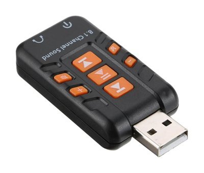 Derwell USB 3.5 mm Tek Girişli 8.1 Harici Ses Kartı