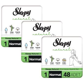 Sleepy Natural Organik 48'li Hijyenik Ped 3 Adet