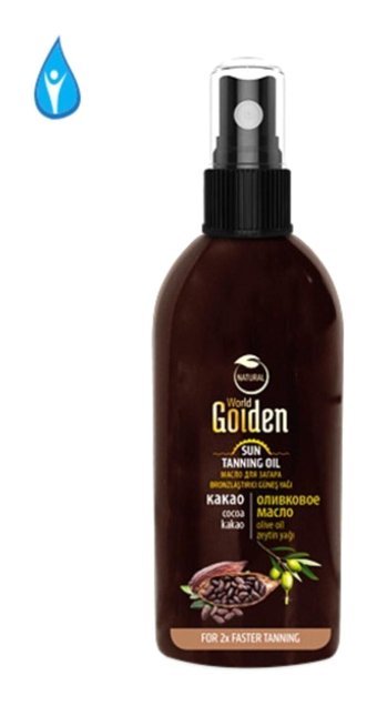 World Golden Kakao Yağı Simli Yoğun Vücut - Yüz İçin Bronzlaştırıcı Yağ 150 ml