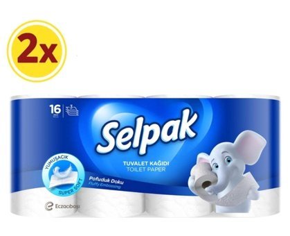 Selpak Hijyen 3 Katlı 2x16'lı Rulo Tuvalet Kağıdı