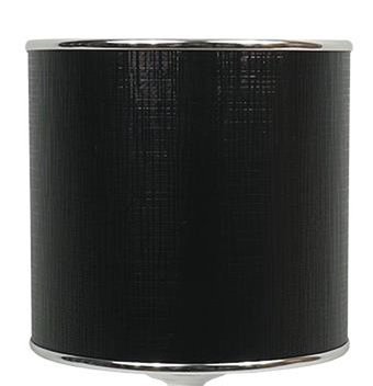 Şenay Silindir Pvc Başlıklı Siyah Metal Ayaklı Abajur