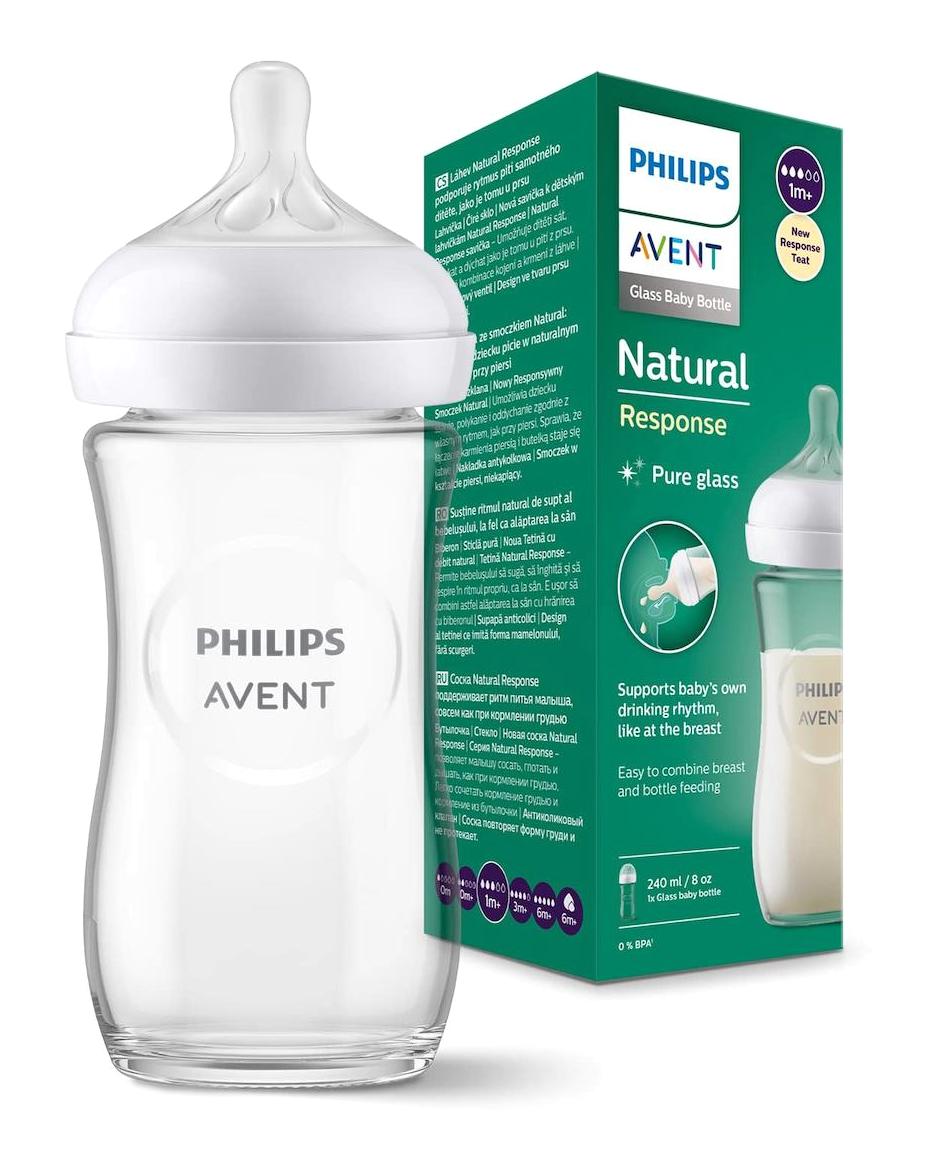 Philips Avent SCY933/01 Cam Antikolik Şeffaf Yuvarlak Uçlu Biberon 240 ml