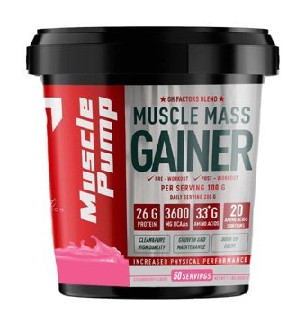 Muscle Pump Muscle Çilek Aromalı 50 Servis Kilo Aldırıcı Karbonhidrat 5000 gr Toz
