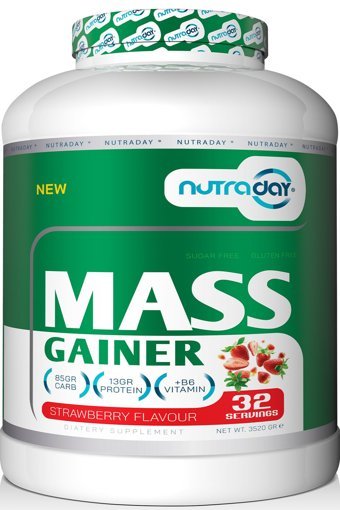 Nutraday Çilek Aromalı 32 Servis Kas Yapıcı Karbonhidrat 3520 gr Toz