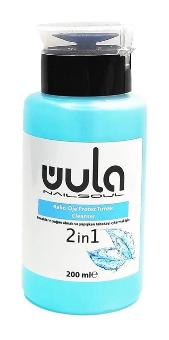 Wula 2 in 1 Kalıcı Oje İçin Pompalı Aseton 200 ml
