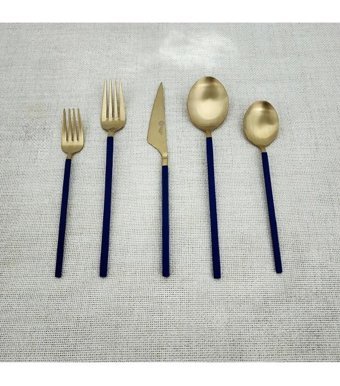 Glore Lizbon 30 Parça 6 Kişilik Çatal Kaşık Bıçak Takımı Mavi