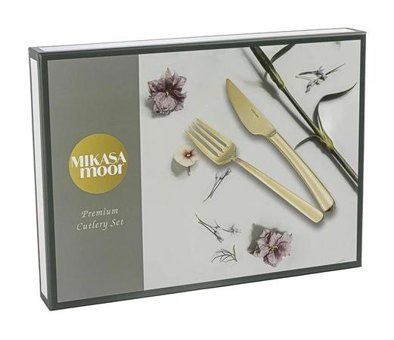 Mikasa Moor Classico 60 Parça 12 Kişilik Çatal Kaşık Bıçak Takımı Altın-Gümüş