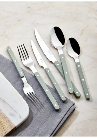 The Mia Comida 36 Parça 6 Kişilik Çatal Kaşık Bıçak Takımı Yeşil