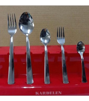 Kardelen Zümrüt 30 Parça 6 Kişilik Çatal Kaşık Takımı Çelik