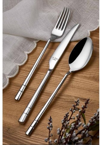 Aryıldız Decor Prestige 84 Parça 12 Kişilik Çatal Kaşık Bıçak Takımı Gümüş