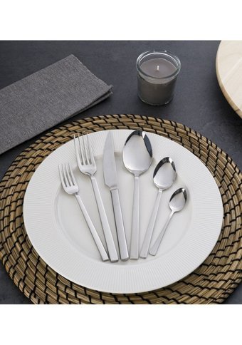 Mamma Lotus 36 Parça 6 Kişilik Çatal Kaşık Bıçak Takımı Gümüş