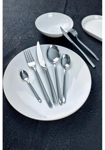 Bonelegant Modern 84 Parça 12 Kişilik Çatal Kaşık Bıçak Takımı Gümüş
