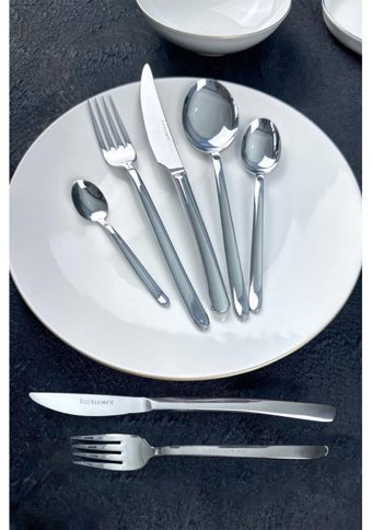 Bonelegant Modern 84 Parça 12 Kişilik Çatal Kaşık Bıçak Takımı Gümüş