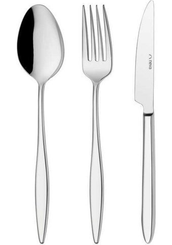 Neva N3008 Mavera 84 Parça 12 Kişilik Çatal Kaşık Bıçak Takımı Gümüş