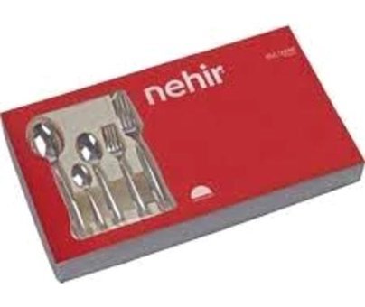 Nehir Maksi Saten 30 Parça 6 Kişilik Çatal Kaşık Takımı Gümüş