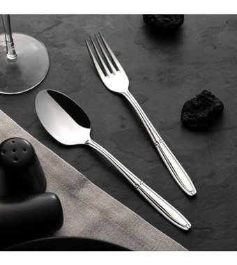 Nehir Buket 60 Parça 12 Kişilik Çatal Kaşık Bıçak Takımı Gümüş