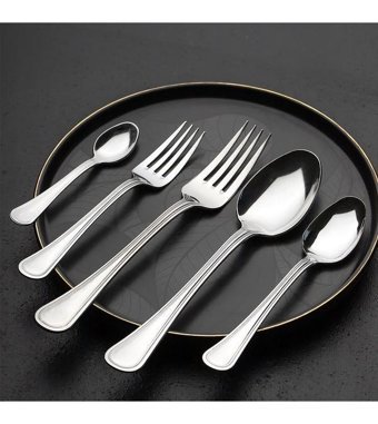 Porsima Lizbon 60 Parça 12 Kişilik Çatal Kaşık Takımı Gümüş