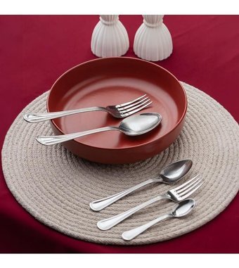 Porsima Lizbon 60 Parça 12 Kişilik Çatal Kaşık Takımı Gümüş