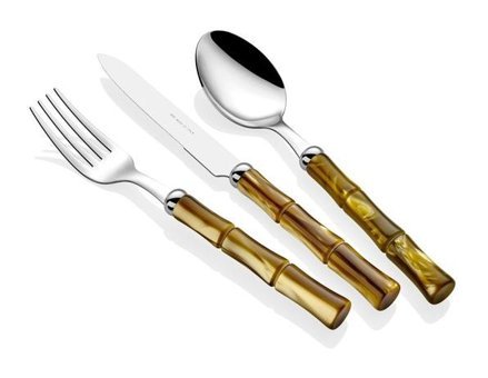 Rivadossi Bamboo 75 Parça 12 Kişilik Çatal Bıçak Takımı Yeşil