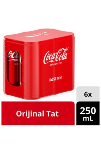 Coca Cola Kutu Kola 250 ml 30 Adet