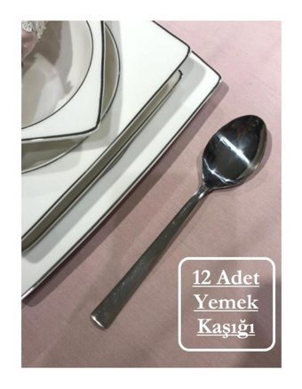 Bayev 12 Parça 12 Kişilik Kaşık Takımı Gümüş