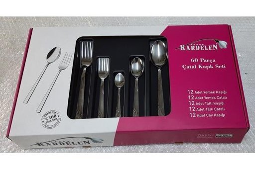 Kardelen Yıldız 60 Parça 12 Kişilik Çatal Kaşık Takımı Çelik