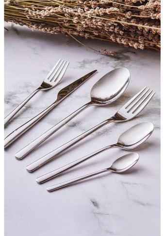 Emsan Bello Elegance 84 Parça 12 Kişilik Çatal Kaşık Bıçak Takımı Gümüş