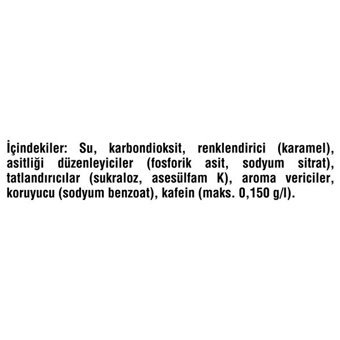 Coca Cola Şekersiz Pet Kola 2.5 lt