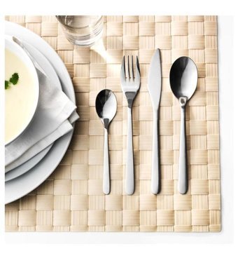 Ikea Förnuft 24 Parça 6 Kişilik Çatal Kaşık Bıçak Takımı Gümüş