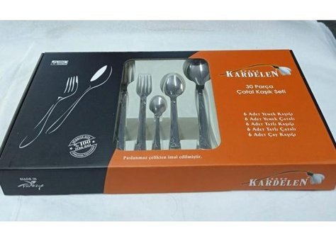 Kardelen Yıldız 30 Parça 6 Kişilik Çatal Kaşık Takımı Çelik