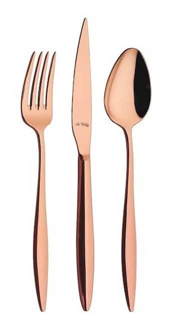 Aryıldız Elegant 24 Parça 6 Kişilik Çatal Kaşık Bıçak Takımı Bronz