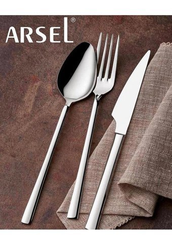 Arsel Alize 60 Parça 12 Kişilik Çatal Kaşık Takımı Gümüş