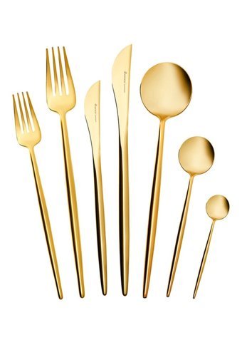 Karaca Jüpiter Mat 84 Parça 12 Kişilik Çatal Kaşık Bıçak Takımı Gold