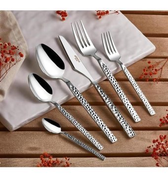 Amboss Crystal 72 Parça 12 Kişilik Çatal Kaşık Bıçak Takımı Çok Renkli
