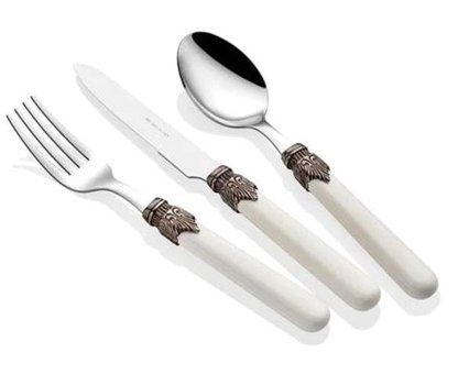 Rivadossi Classic 24 Parça 6 Kişilik Çatal Bıçak Takımı Beyaz