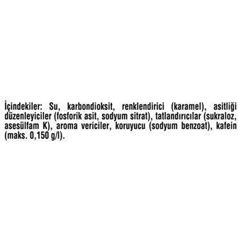 Coca Cola Şekersiz Pet Kola 1 lt
