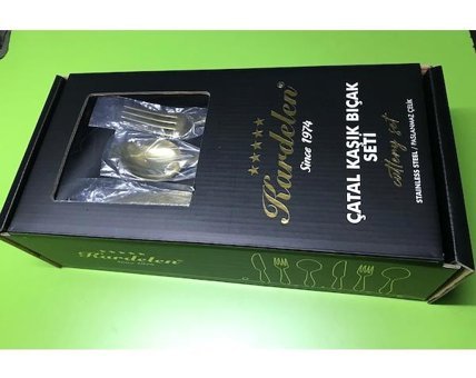 Kardelen 36 Parça 6 Kişilik Çatal Kaşık Bıçak Takımı Altın