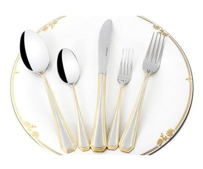 Mikasa Moor Classico 30 Parça 6 Kişilik Çatal Kaşık Bıçak Takımı Altın-Gümüş