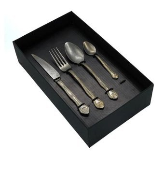 Crown 24 Parça 6 Kişilik Çatal Kaşık Bıçak Takımı Gümüş