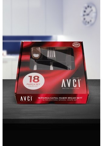 Avcı İstanbul 18 Parça 6 Kişilik Çatal Kaşık Bıçak Takımı Gümüş
