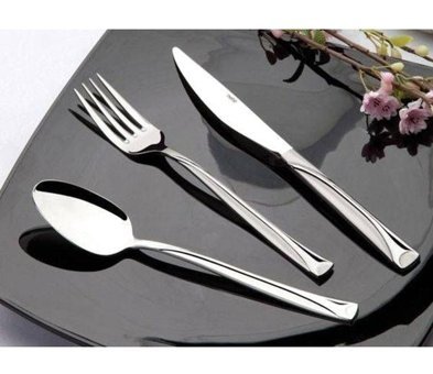 Nehir Fiesta Saten 30 Parça 6 Kişilik Çatal Kaşık Takımı Gümüş