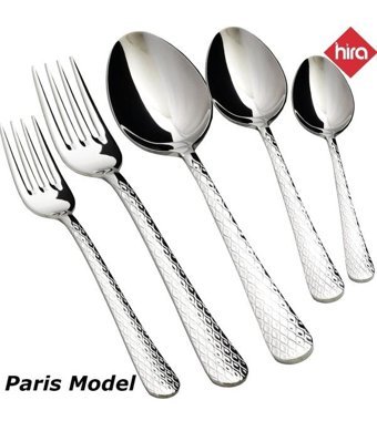 Hira Paris 30 Parça 6 Kişilik Çatal Kaşık Takımı Gümüş