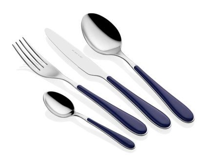 Rivadossi Spring 24 Parça 6 Kişilik Çatal Kaşık Bıçak Takımı Lacivert