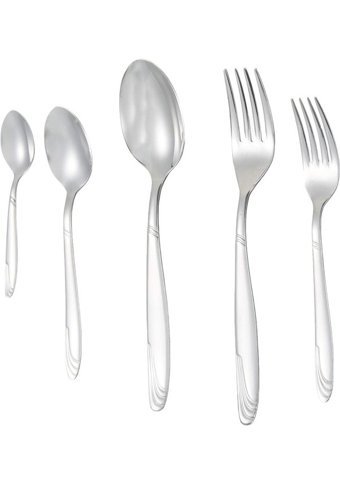 Nehir Lizbon 30 Parça 6 Kişilik Çatal Kaşık Bıçak Takımı Gümüş