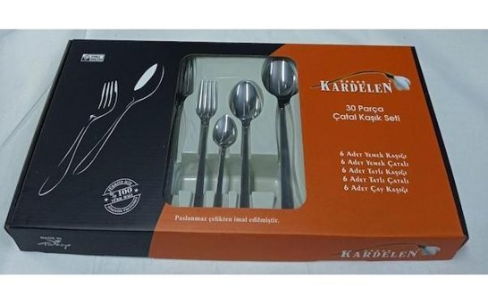Kardelen İstanbul 30 Parça 6 Kişilik Çatal Kaşık Bıçak Takımı Çelik
