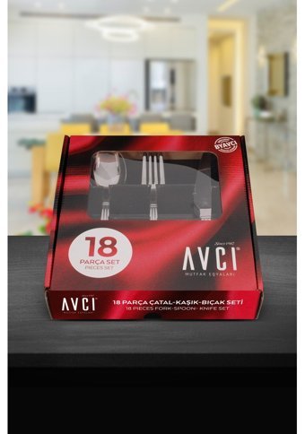 Avcı Yakamoz 18 Parça 6 Kişilik Çatal Kaşık Bıçak Takımı Gümüş