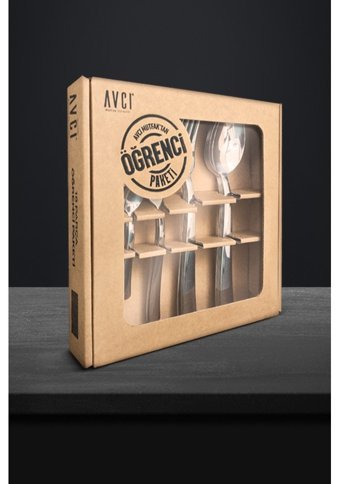 Avcı 18 Parça 4 Kişilik Çatal Kaşık Takımı Gümüş