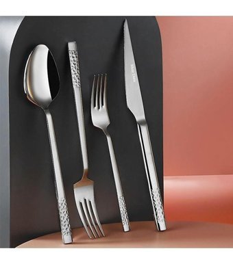 Maxx Doria Pollux Pa1010 84 Parça 12 Kişilik Çatal Kaşık Bıçak Takımı Gümüş