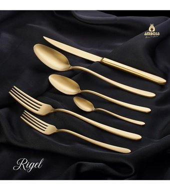 Amboss Rigel Mat 36 Parça 6 Kişilik Çatal Kaşık Bıçak Takımı Çok Renkli